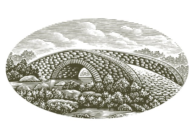 Stone Bridge Woodcut